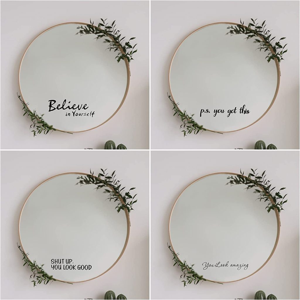 motivational mirror decals